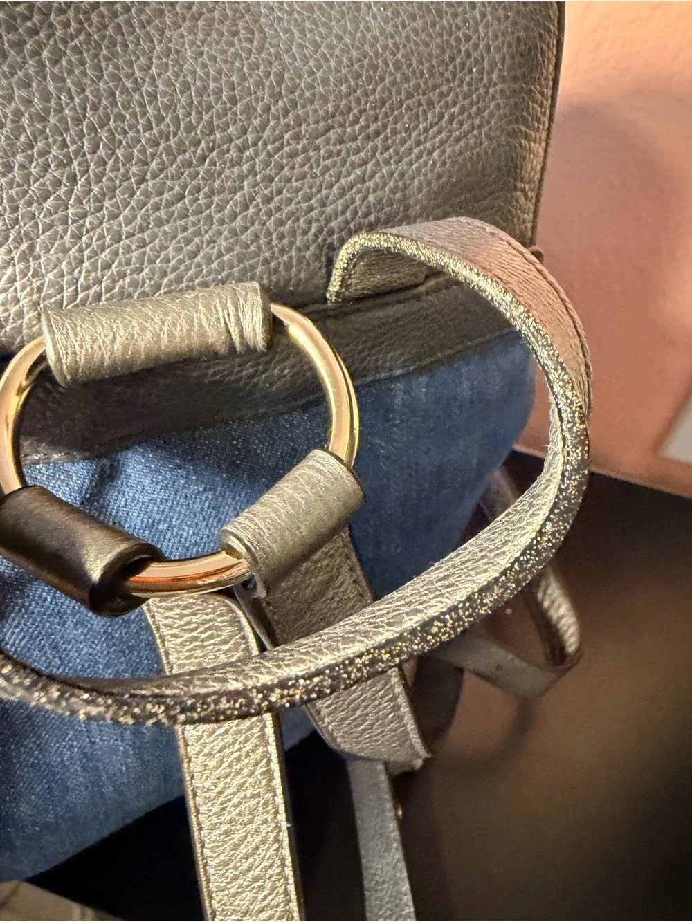 Coach Denim and Leather Billie Backpack
